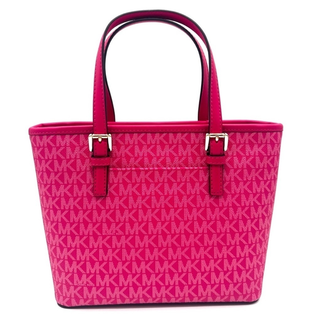Michael Kors Jet Set Travel Extra-Small Top Zip Tote Bag Electric Pink (NWT) - Picture 5 of 10